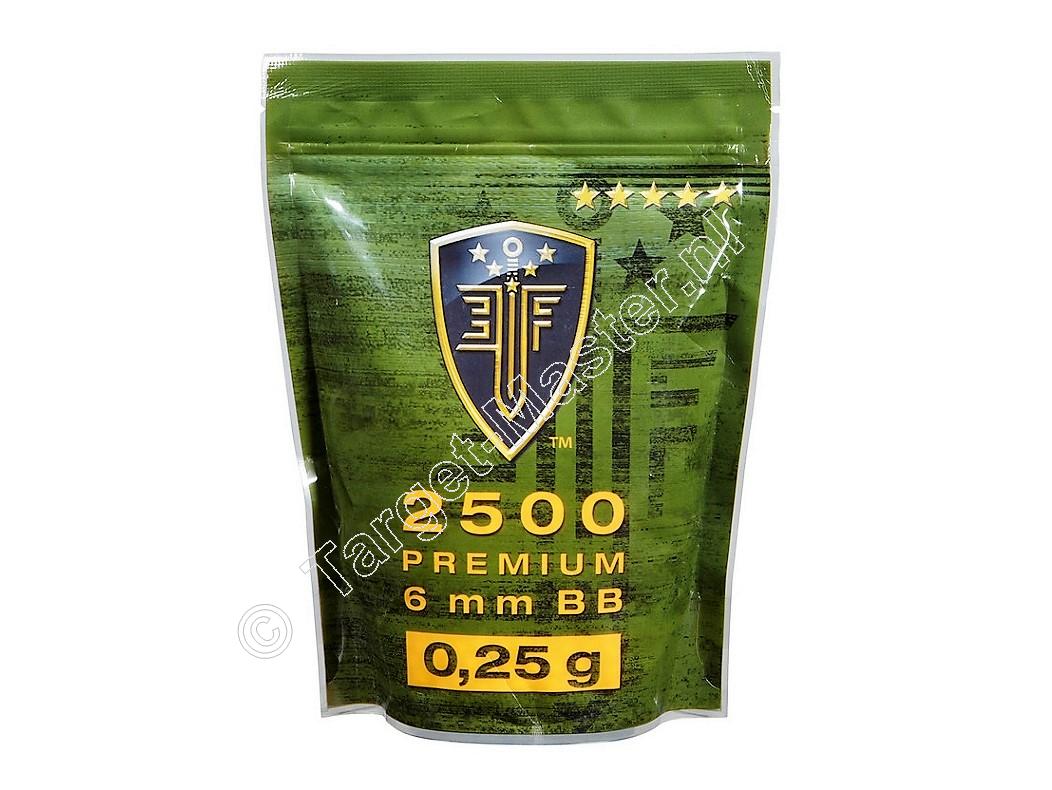Elite Force PREMIUM Airsoft BB 6mm 0.25 gram content 2500